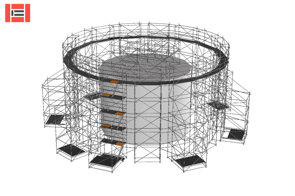 Защита от БПЛА резервуаров PSK SCAFF SYSTEM